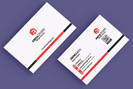 I will do luxury modern minimalistic business card and business logo design with a QR code