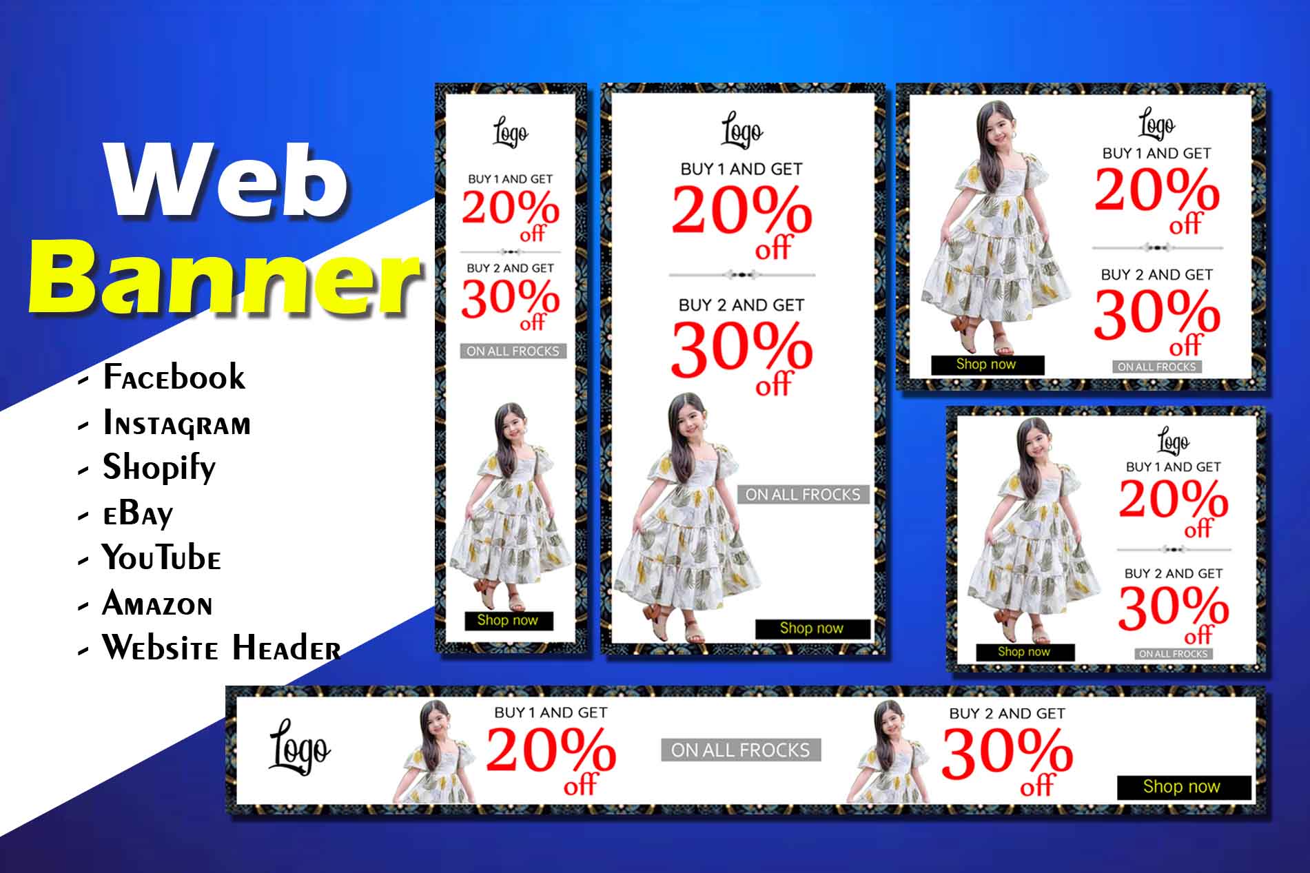 I will design attract website banners