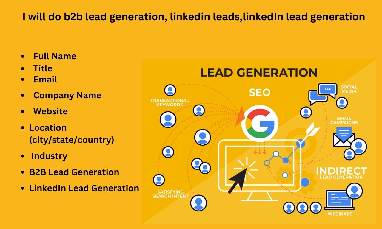 I will do b2b lead generation,linkedin leads,linkedin lead generation