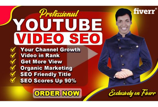 I will do youtube video SEO expert in organic promotion your channel growth