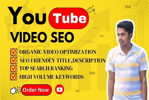 I will optimize YouTube video SEO and Channel Organic growth manager