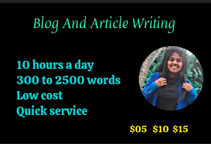 Blog And Article Writing Fantastic Service