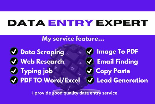 I want to be your virtual assistant for data entry