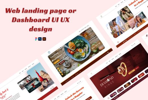 I will design an amazing web landing page or dashboard UI UX