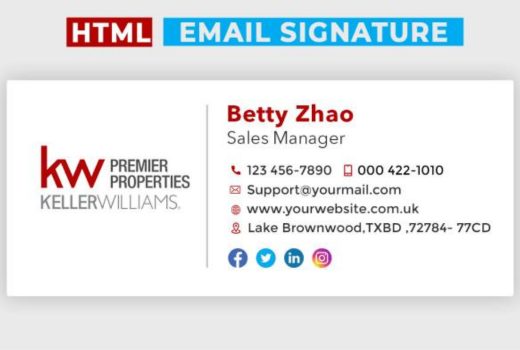 I will do an HTML email signature to create