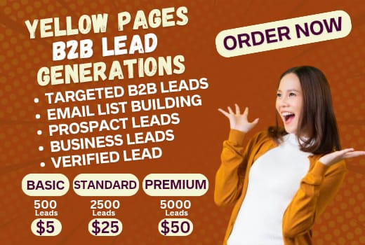 I will collect targeted b2b Yellow pages Lead generations for any niche