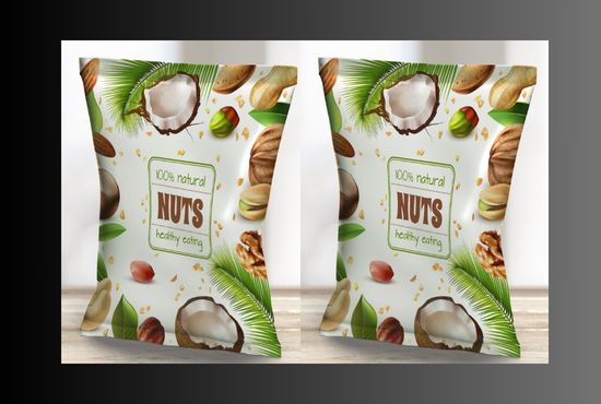 I will do product packaging label , bag pouch design, Food Packaging, Coffee Packaging, Pouches with mockup