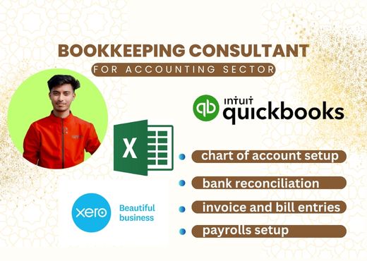 I will manage quickbooks online, bookkeeping, chart of accounts, bank reconciliation