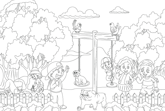 I will design awesome coloring page for kids and adults