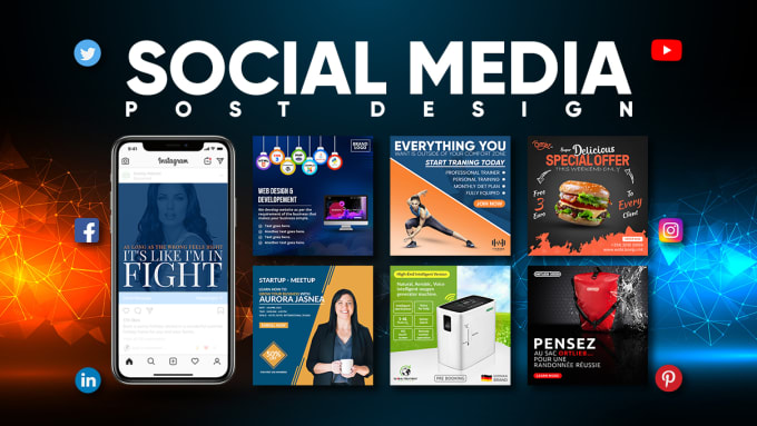 Design Social Media posts for Instagram, Tik tok or Facebook etc