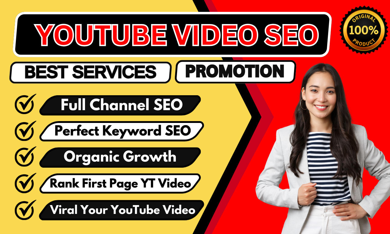 I will do best youtube channel SEO for improving video rank