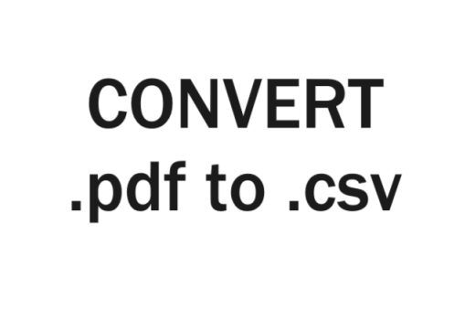 I will convert pdf bank statements to csv for uploading in QuickBooks.