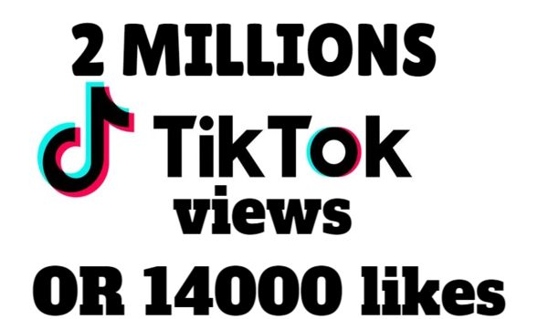 TIKTOK 2 million plus views INSTANT OR 14000 likes instant