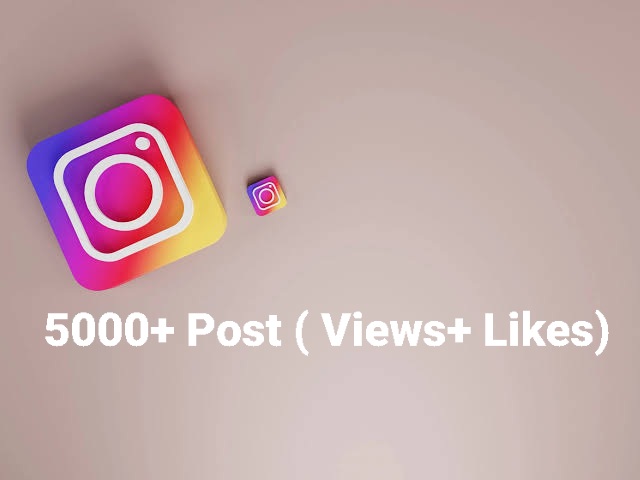 I Will Give You 5000+ Views And Likes On Instagram Post