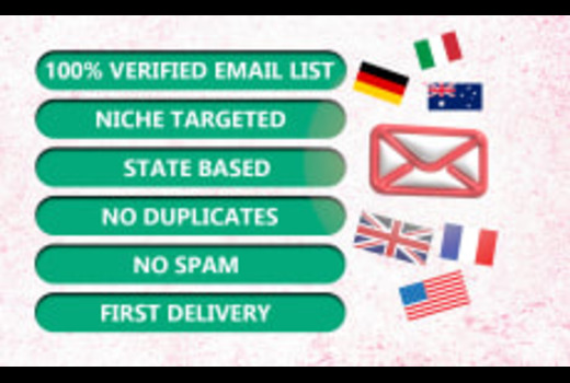 I will provide a verified location-based, niche-targeted email list