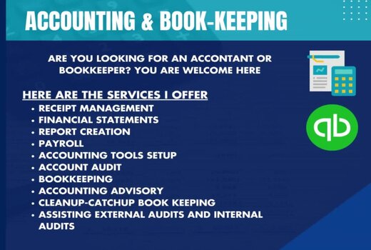 I will perform comprehensive setup, reconciliation and bookkeeping