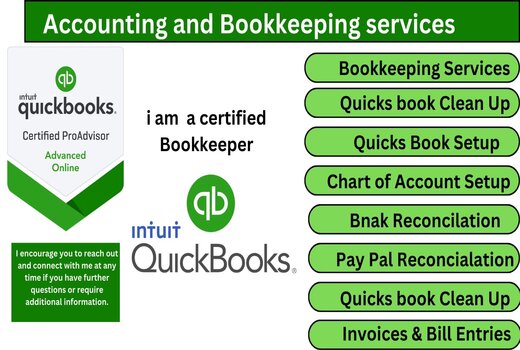I will manage bookkeeping, accounting cleanup in quickbooks online