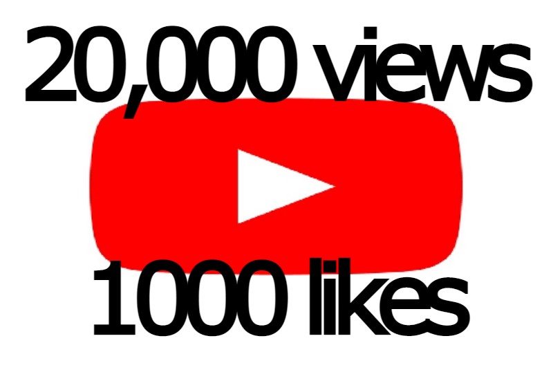 20K YouTube Views with 1000 Likes