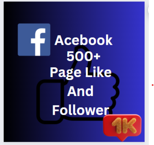 I’ll provide 500+ Facebook Page Like and Follower Lifetime guaranteed & Active user