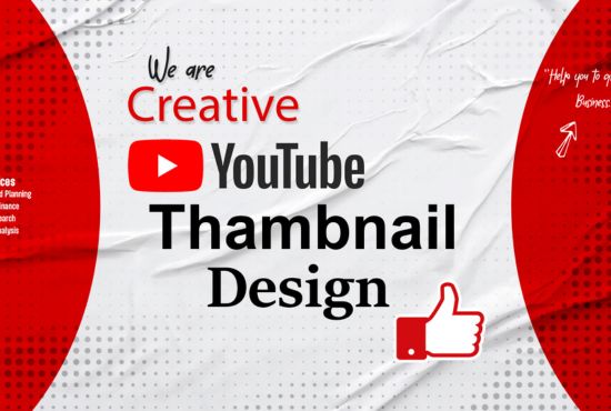 I will creative the best YouTube thumbnail design