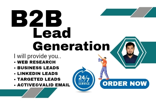 I will furnish B2B lead generation active and valid email and web research to your artistry