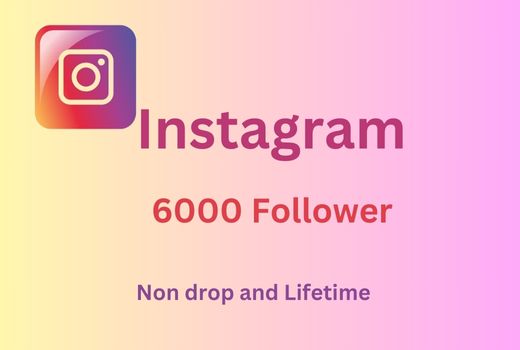 Get 6,000 Instagram Followers, Non-drop and Permanent