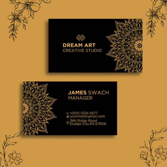 I will design elegant double sided business card