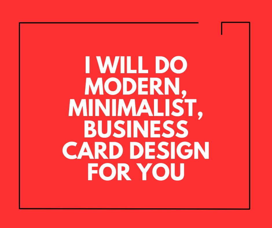I will do modern, minimalist,  business card design for you