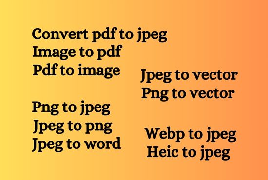 I will convert your PDF, word and image, jpeg to vector and rewrite your project