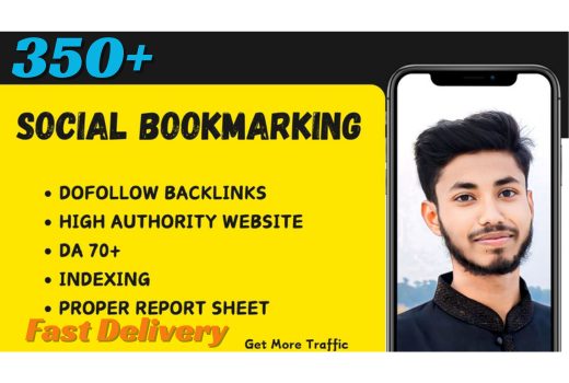 I will create link-building 350 social bookmarking Dofollow backlinks