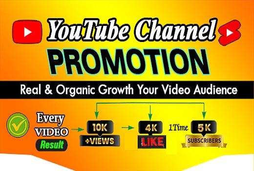 YouTube promotion to increase every video 5k views 1k likes and 1k subscribe