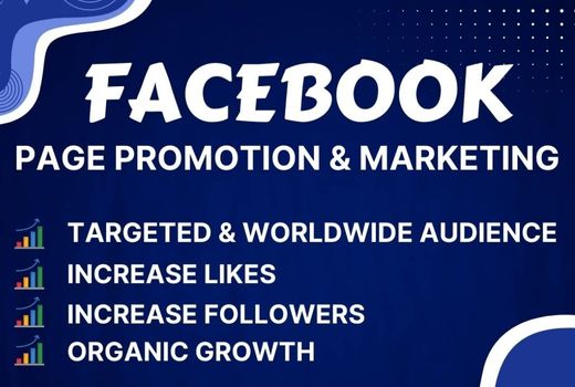 I will do facebook promotion, create and manage fb business page