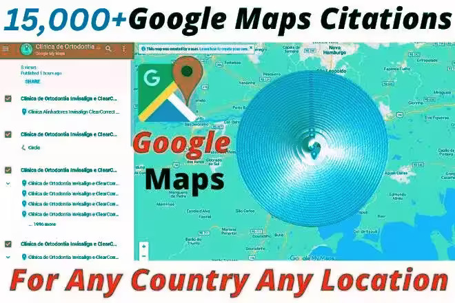I will create 10,000+ Google map citations which will optimize your Google Maps place/business page.