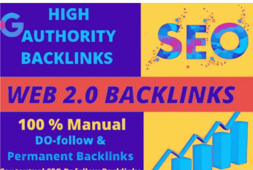 I will create 150 Web 2.0 backlinks DA 90+ Do follow Backlink, Web 2.0