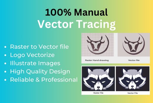 I will vector trace, recreate, redraw, convert logo and images to editable file