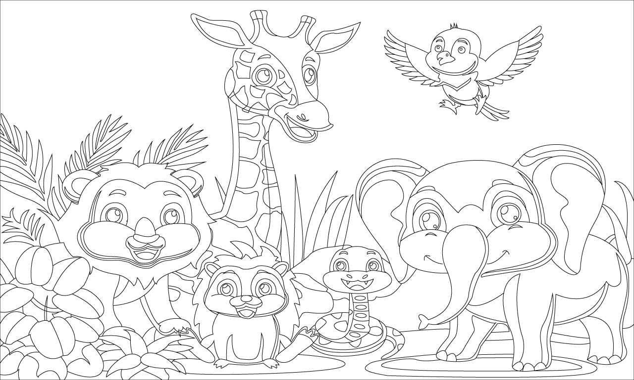 I will create unique coloring book page for kids and adults