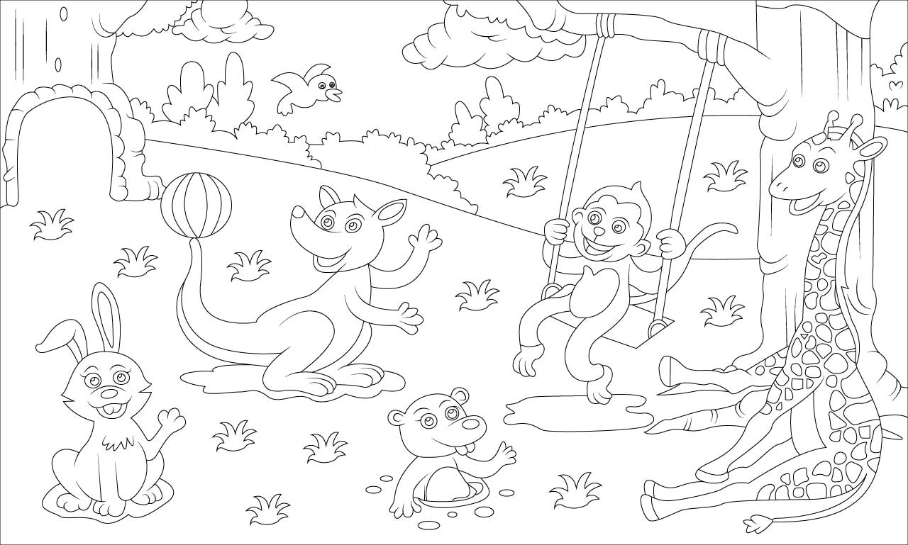 I will create unique coloring book page for kids