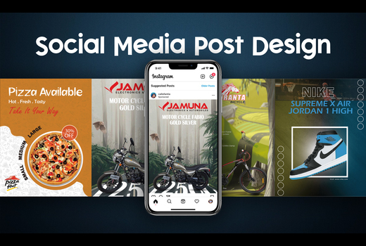 I will design social media posts, banners, and ads