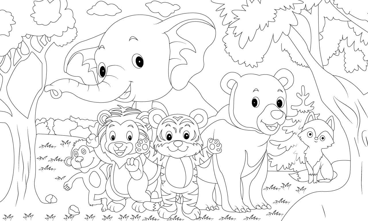 I will draw coloring book page illustration for kids and adults