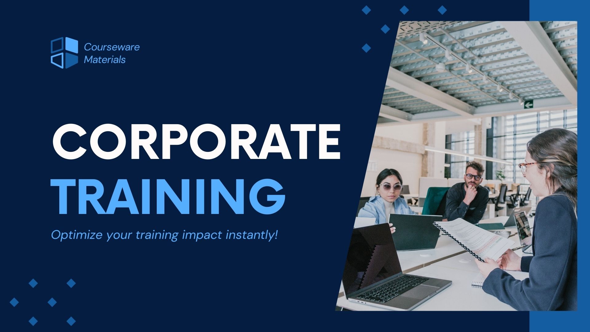 I will make corporate training courseware materials