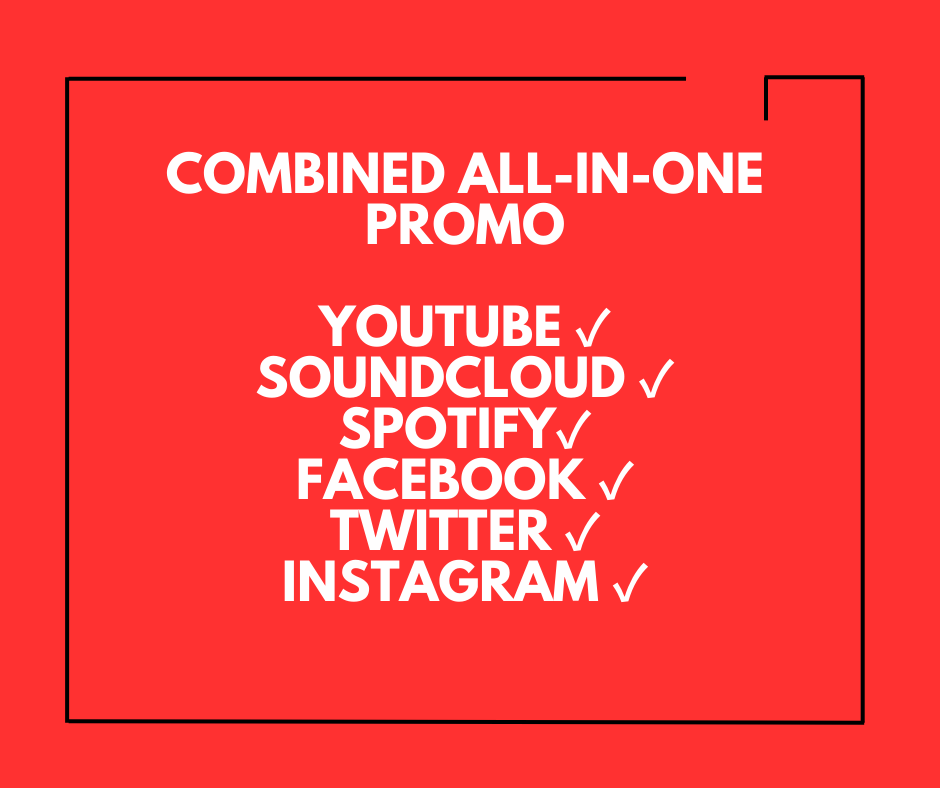 Combined All-In-One promo-Youtube SoundCloud Spotify Facebook Twitter Instagram