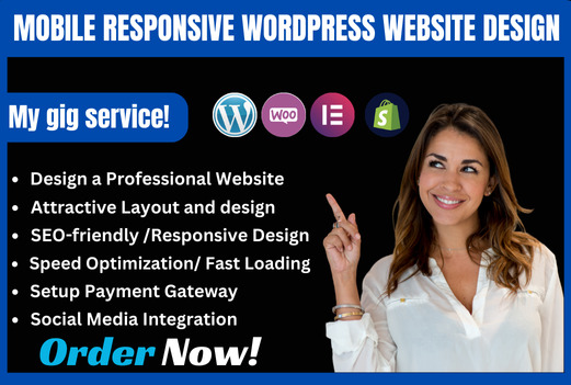 I will do wordpress website design, shopify website, godaddy website, bigcommerce website and duda website design