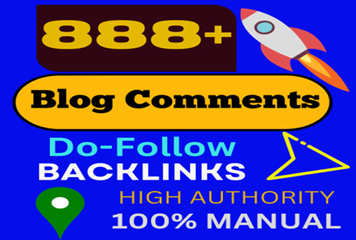 I will manually create 888 dofollow blog comments SEO backlinks