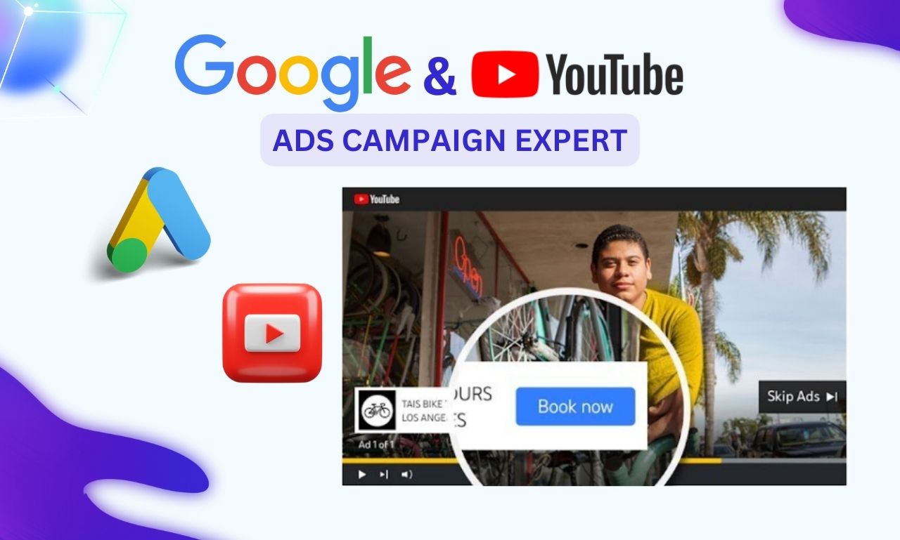 I will setup youtube ads video marketing google ads youtube ads campaign
