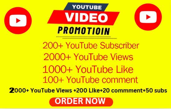 Get 2000 YouTube Views,200 Likes With 50 Subscriber