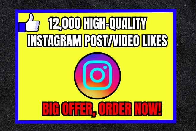 I’ll Promote Your 2 Instagram Posts To Get 12000 Likes