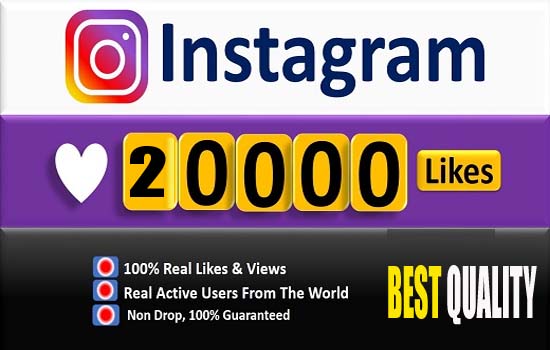 20,000+ Instagram Likes super fast organic growth , Real & Active Users, Non-Drop Guaranteed.