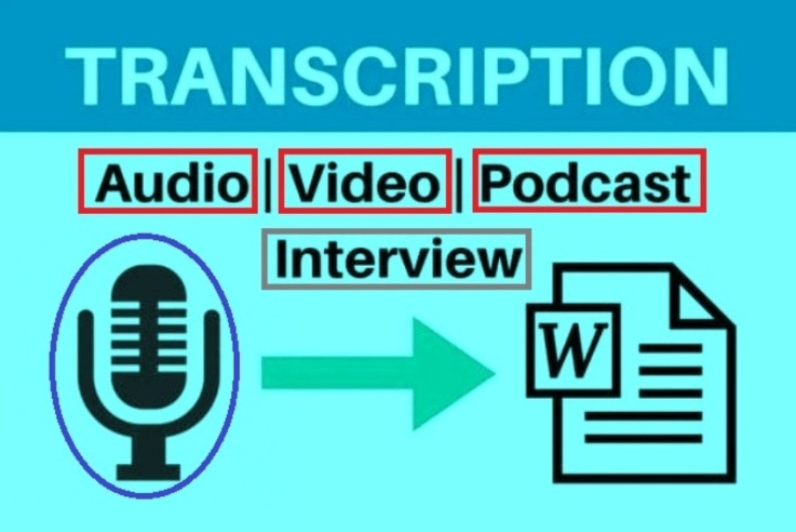I will do audio and video transcription english