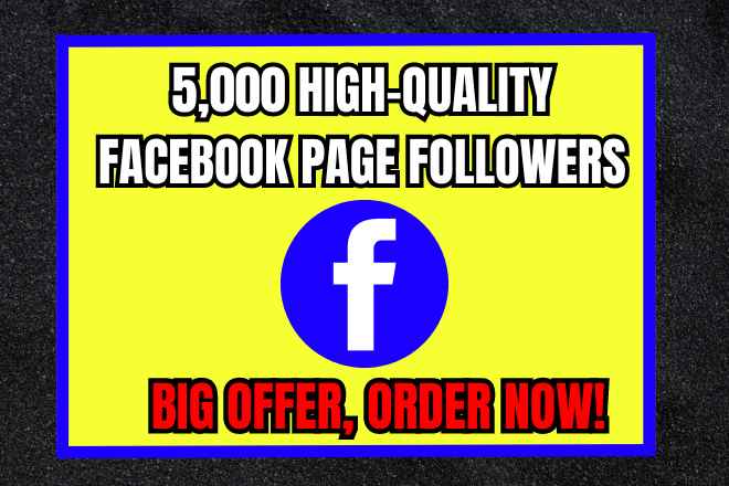 I’ll Promote Your Facebook Page To Get 5000 High-Quality Followers Worldwide
