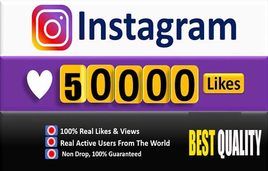 50,000+ Instagram Likes super fast organic growth , Real & Active Users, Non-Drop Guaranteed.